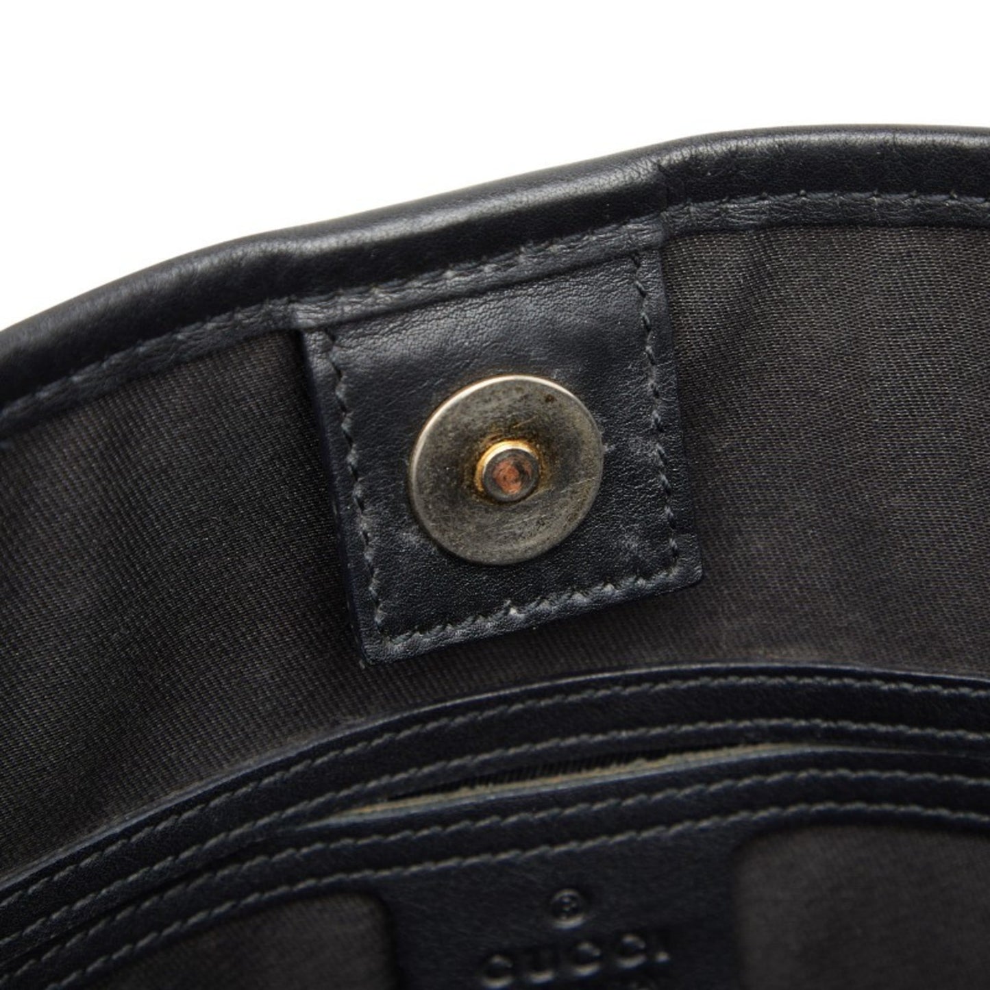 Gucci Black Gray Pvc Leather Tote Bag (Pre-Owned)