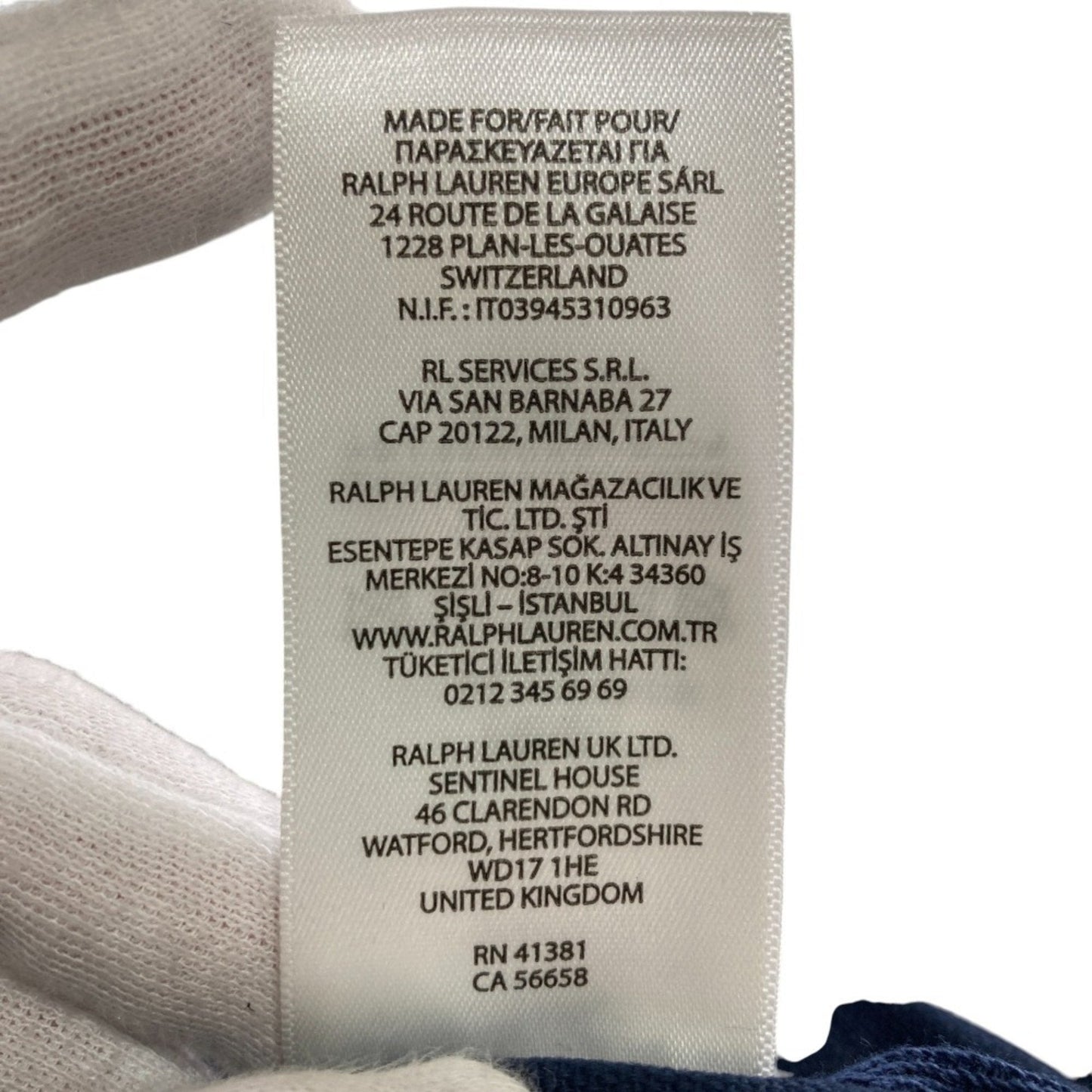 Ralph Lauren Navy Canvas Shoulder Bag Tote Bag (Pre-Owned)