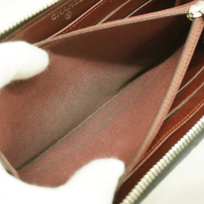 Chanel Black Leather Long Wallet (Bi-Fold) (Pre-Owned)