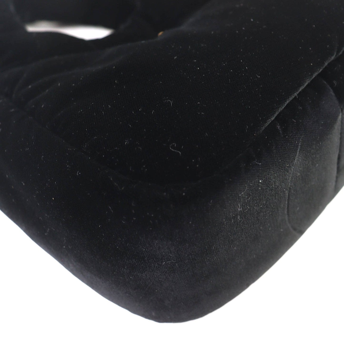 Prada Black Velvet Handbag Shoulder Bag (Pre-Owned)