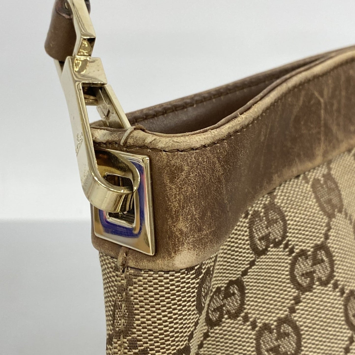 Gucci Brown Canvas Shoulder Bag (Pre-Owned)
