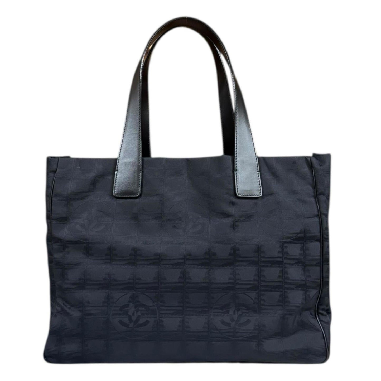 Chanel Black Nylon Jacquard Tote Bag (Pre-Owned)
