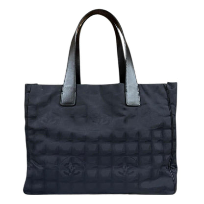Chanel Black Nylon Jacquard Tote Bag (Pre-Owned)