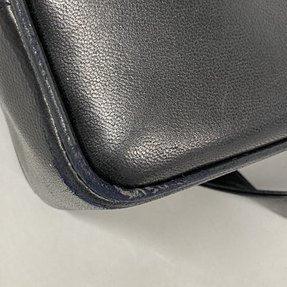 Chanel Black Leather Satin Tote Bag (Pre-Owned)