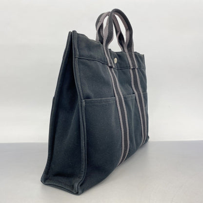 Hermes Black Canvas Tote Bag (Pre-Owned)