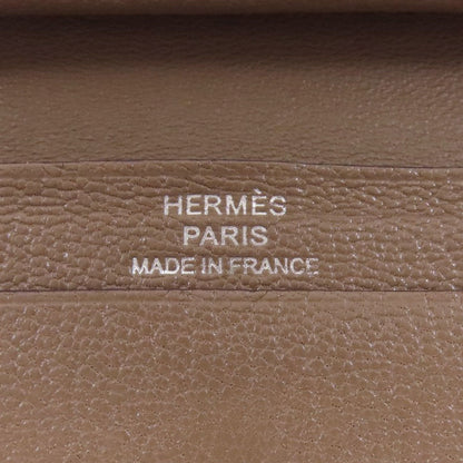 Hermes Etoupe Gray Chevre Leather Coin Purse/Coin Case (Pre-Owned)