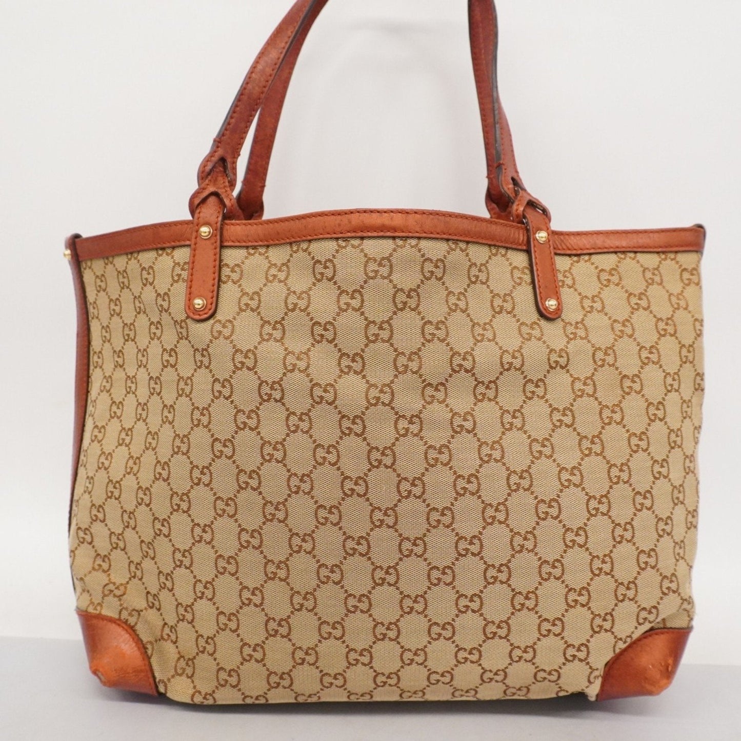 Gucci Brown Canvas Tote Bag (Pre-Owned)