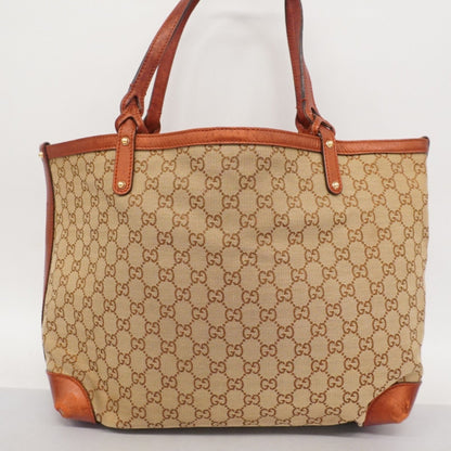 Gucci Brown Canvas Tote Bag (Pre-Owned)