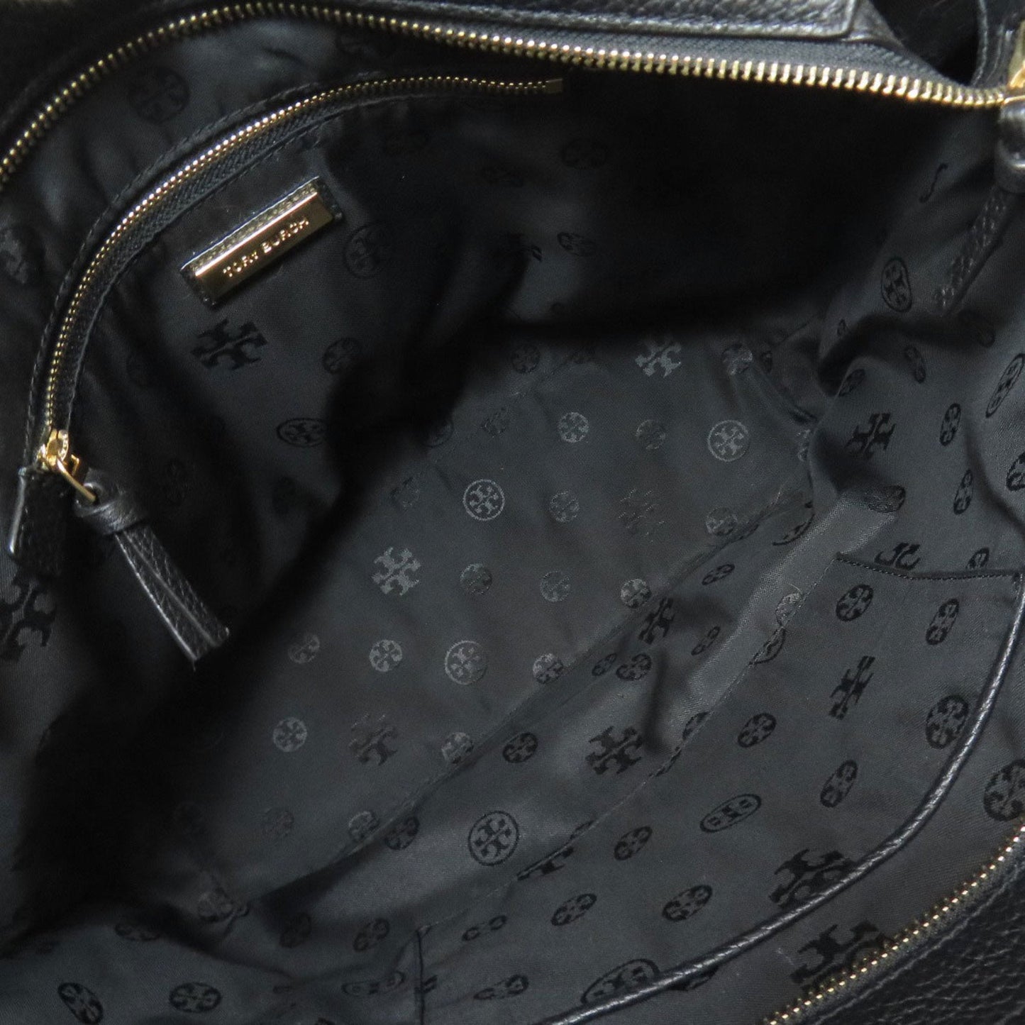 Tory Burch Black Leather Tote Bag (Pre-Owned)