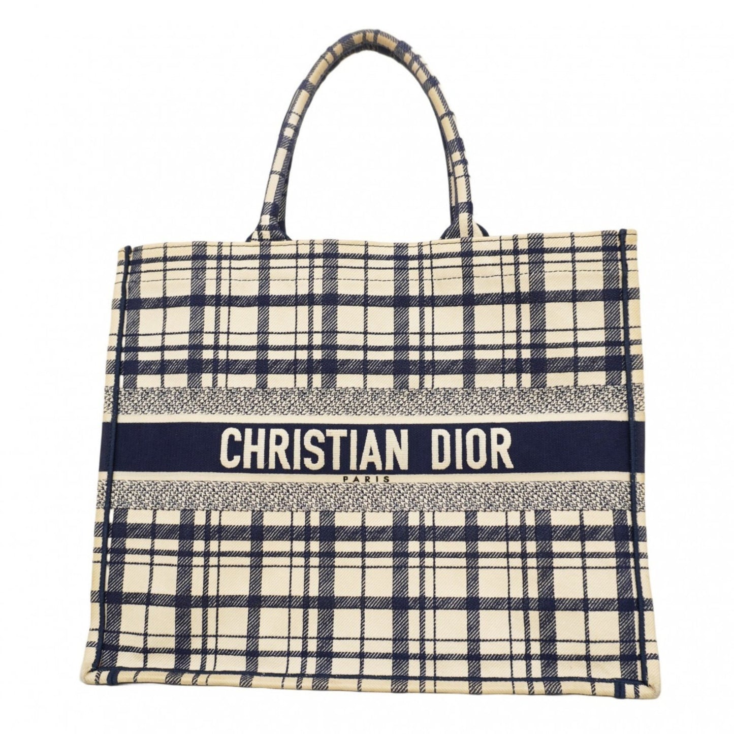Christian Dior Navy Canvas Tote Bag (Pre-Owned)