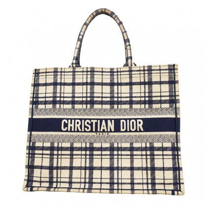 Christian Dior Navy Canvas Tote Bag (Pre-Owned)