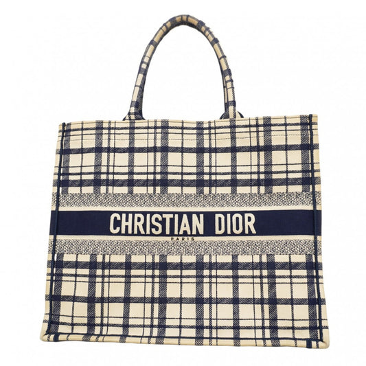 Christian Dior Navy Canvas Tote Bag (Pre-Owned)