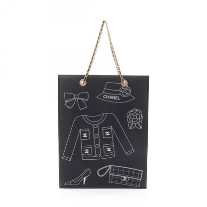 Chanel Black Navy White Canvas Leather Tote Bag (Pre-Owned)