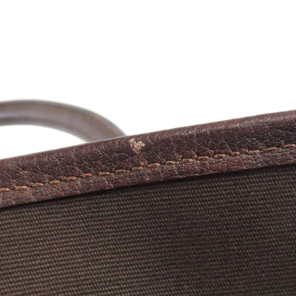 Hermes Garden Brown Toile Officier Tote Bag (Pre-Owned)