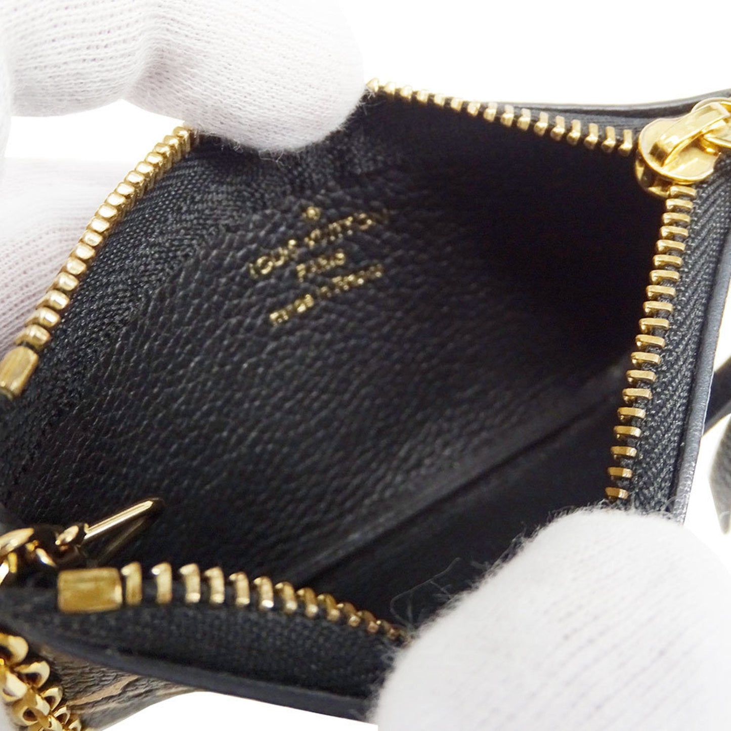 Louis Vuitton Beige Black Monogram Empreinte Coin Purse/Coin Case (Pre-Owned)