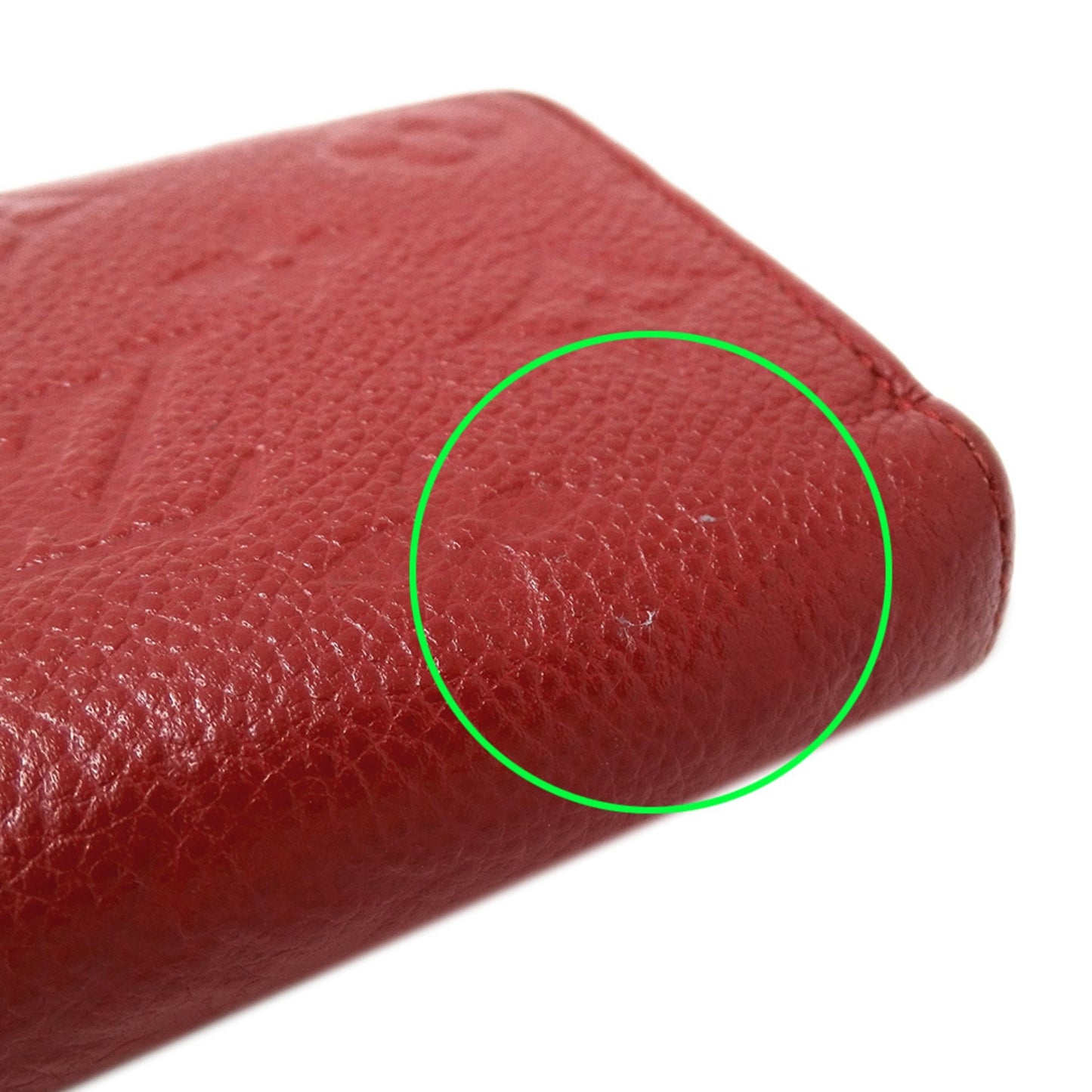 Louis Vuitton Cerise Red Color Monogram Empreinte Long Wallet (Bi-Fold) (Pre-Owned)