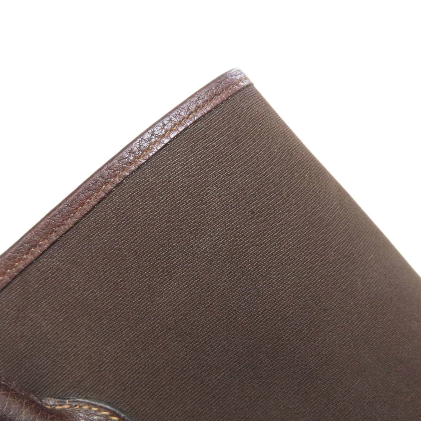 Hermes Garden Brown Toile Officier Tote Bag (Pre-Owned)