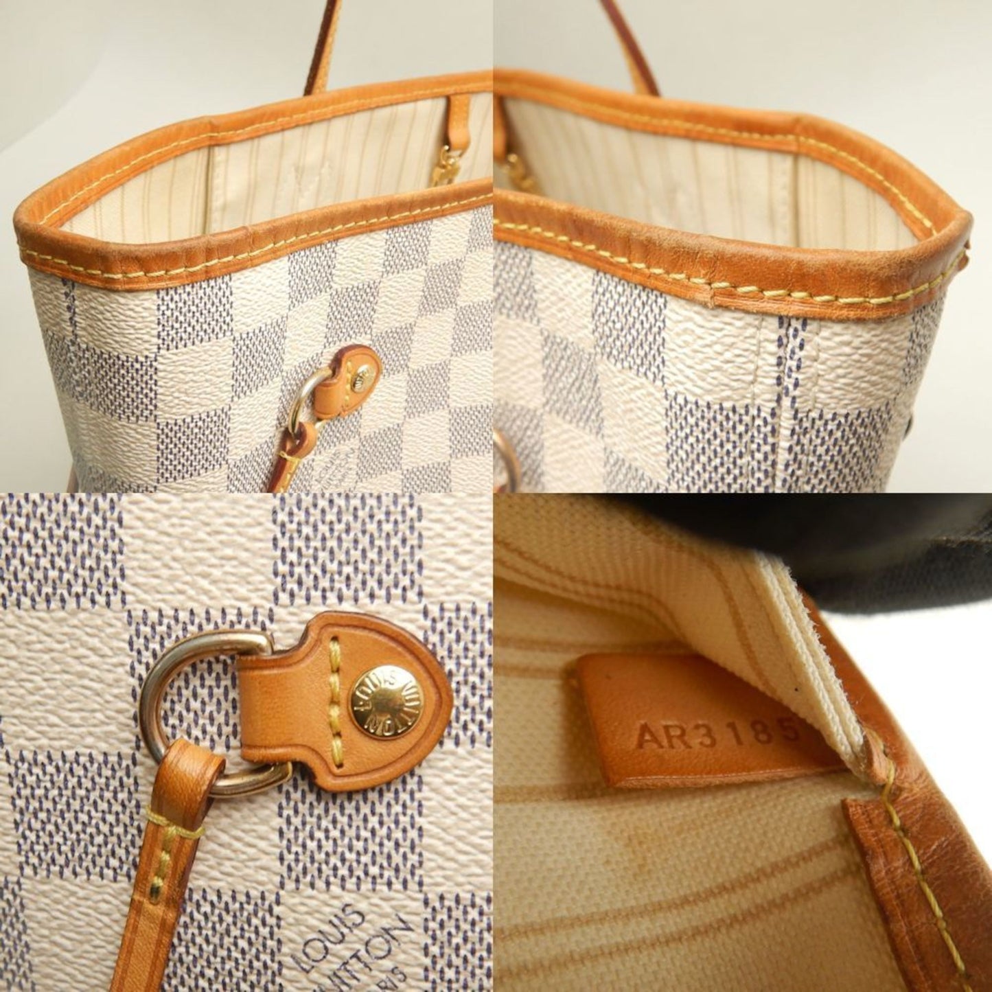 Louis Vuitton Damier Azur White Damier Azur Tote Bag (Pre-Owned)