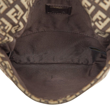 Fendi Brown Canvas Leather Shoulder Bag (Pre-Owned)