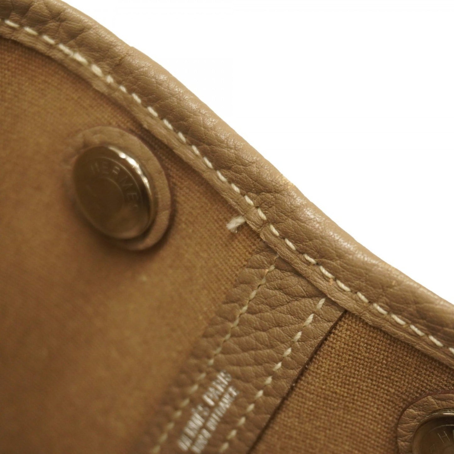 Hermes Etoupe Gray Toile Officier Tote Bag (Pre-Owned)