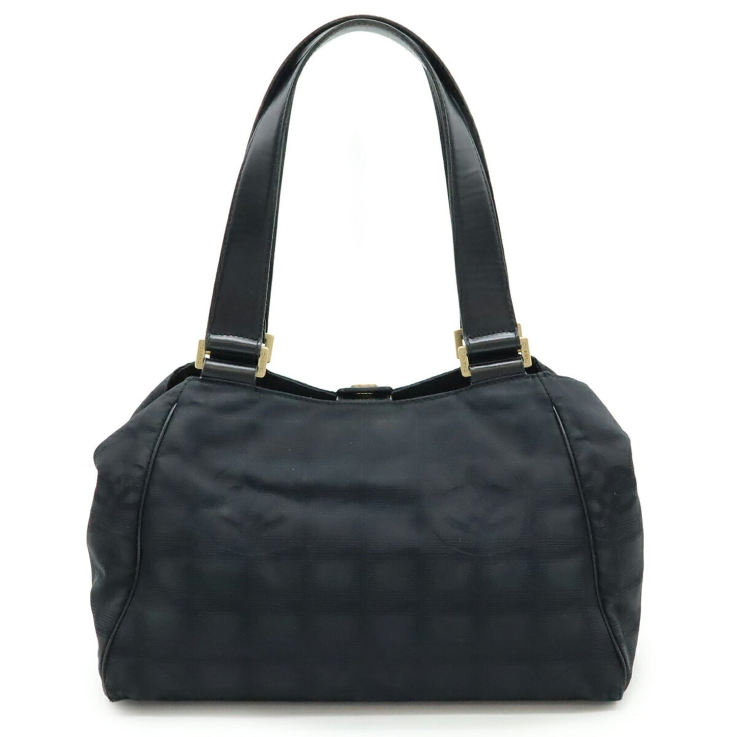 Chanel Black Nylon Handbag Shoulder Bag Tote Bag (Pre-Owned)