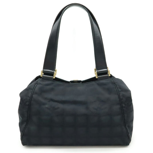 Chanel Black Nylon Handbag Shoulder Bag Tote Bag (Pre-Owned)