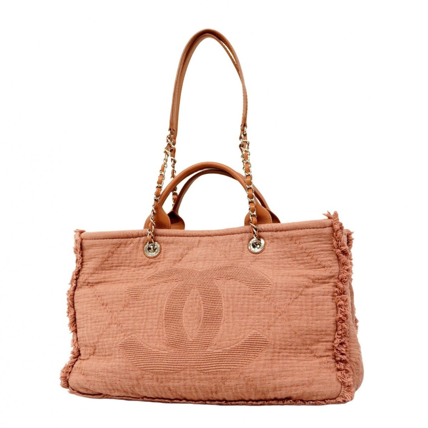 Chanel Pink Canvas Tote Bag (Pre-Owned)