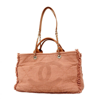 Chanel Pink Canvas Tote Bag (Pre-Owned)
