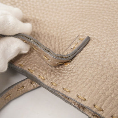 Fendi Grayish Leather Tote Bag (Pre-Owned)