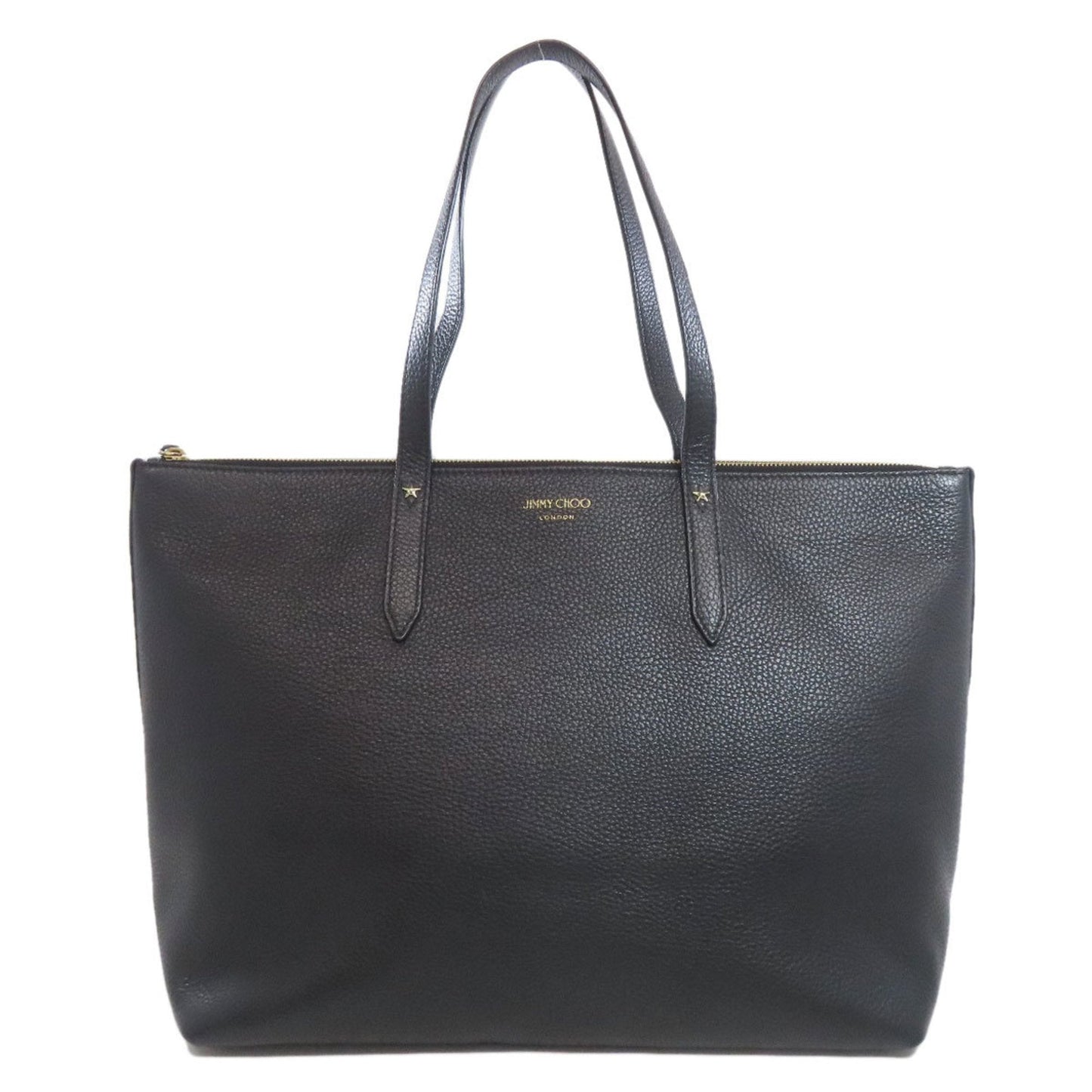 Jimmy Choo Black Leather Tote Bag (Pre-Owned)