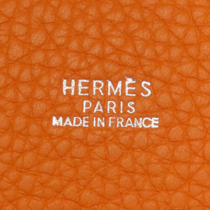 Hermes Orange Taurillon Clemence Leather Tote Bag (Pre-Owned)