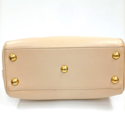 Yves Saint Laurent Beige Leather Handbag Shoulder Bag (Pre-Owned)