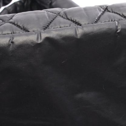 Chanel Black Bordeaux Nylon Leather Tote Bag (Pre-Owned)