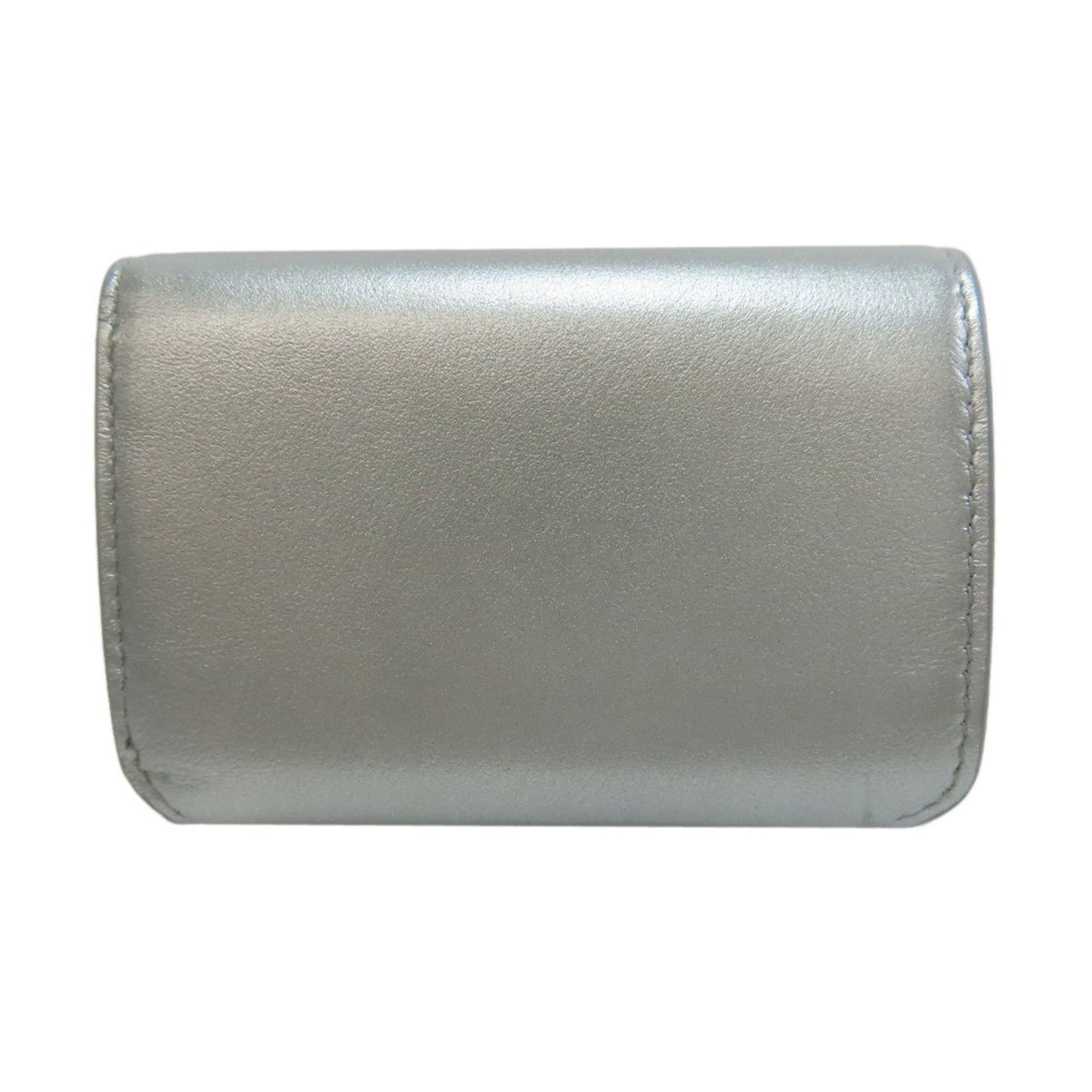Balenciaga Silver Leather Wallet (Tri-Fold) (Pre-Owned)