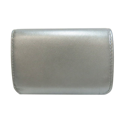 Balenciaga Silver Leather Wallet (Tri-Fold) (Pre-Owned)