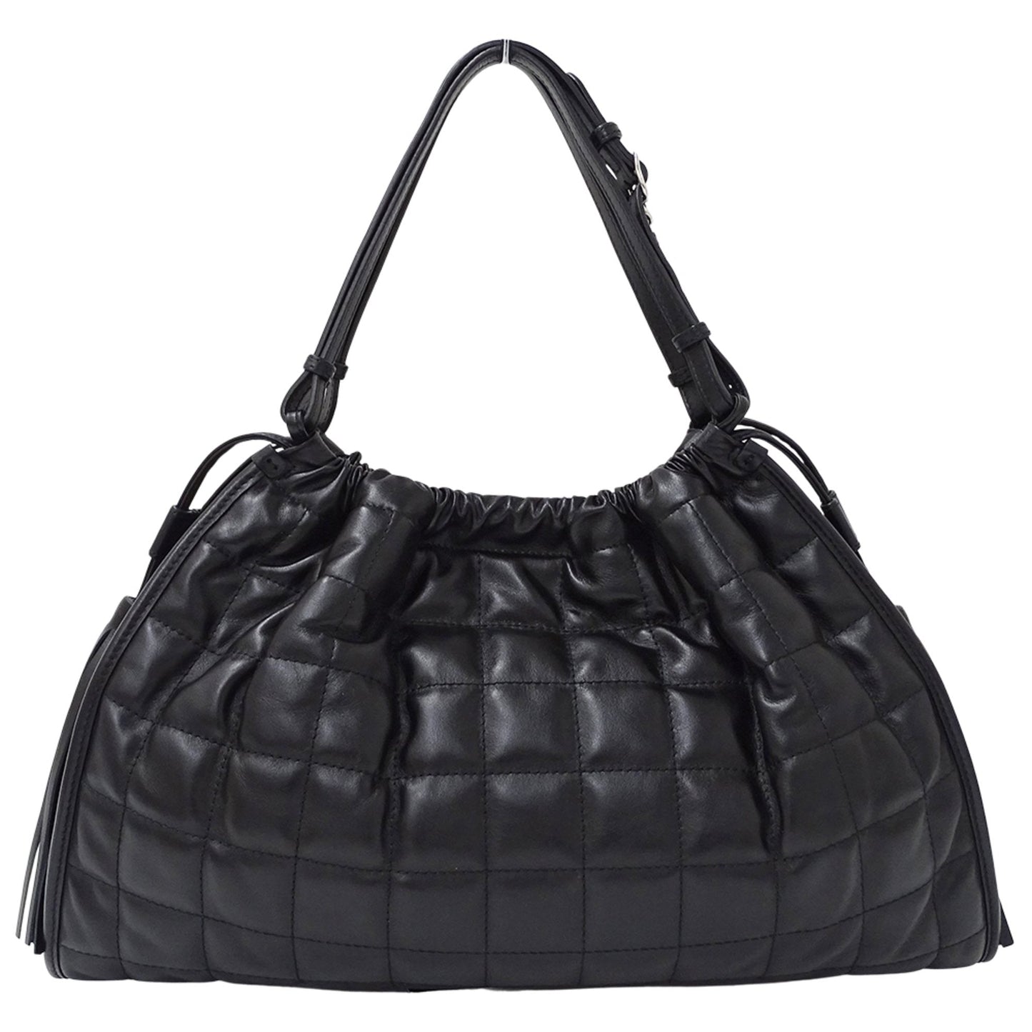 Gucci Black Leather Shoulder Bag Tote Bag (Pre-Owned)