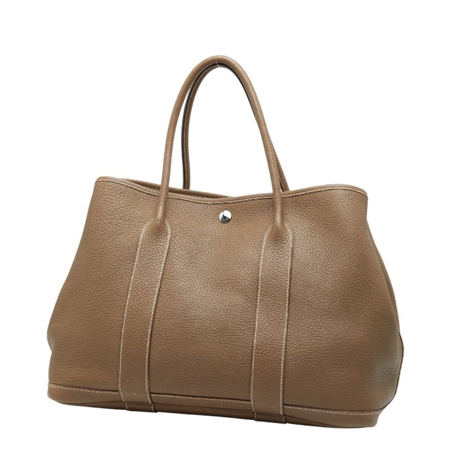 Hermes Beige Etoupe Gray Negonda Leather Handbag Tote Bag (Pre-Owned)