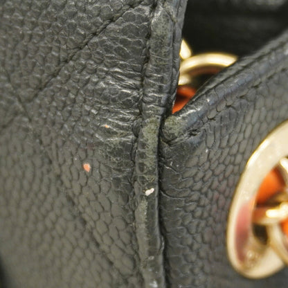 Chanel Black Grained Calfskin Shoulder Bag (Pre-Owned)