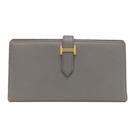 Hermes Gray Epsom Leather Wallet (Bi-Fold) (Pre-Owned)