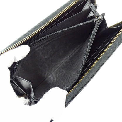 Gucci Black Leather Long Wallet (Bi-Fold) (Pre-Owned)