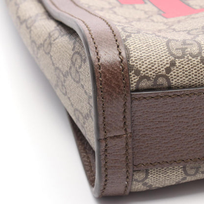 Gucci Beige Brown Multi-Color Gg Supreme Leather Handbag Tote Bag (Pre-Owned)