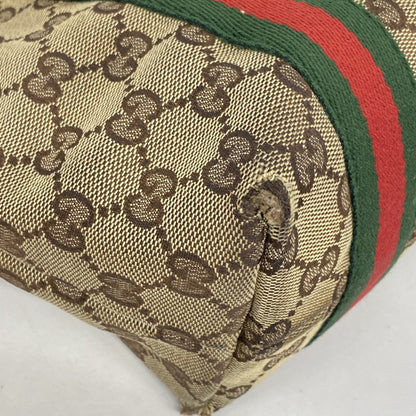 Gucci Brown Canvas Handbag (Pre-Owned)