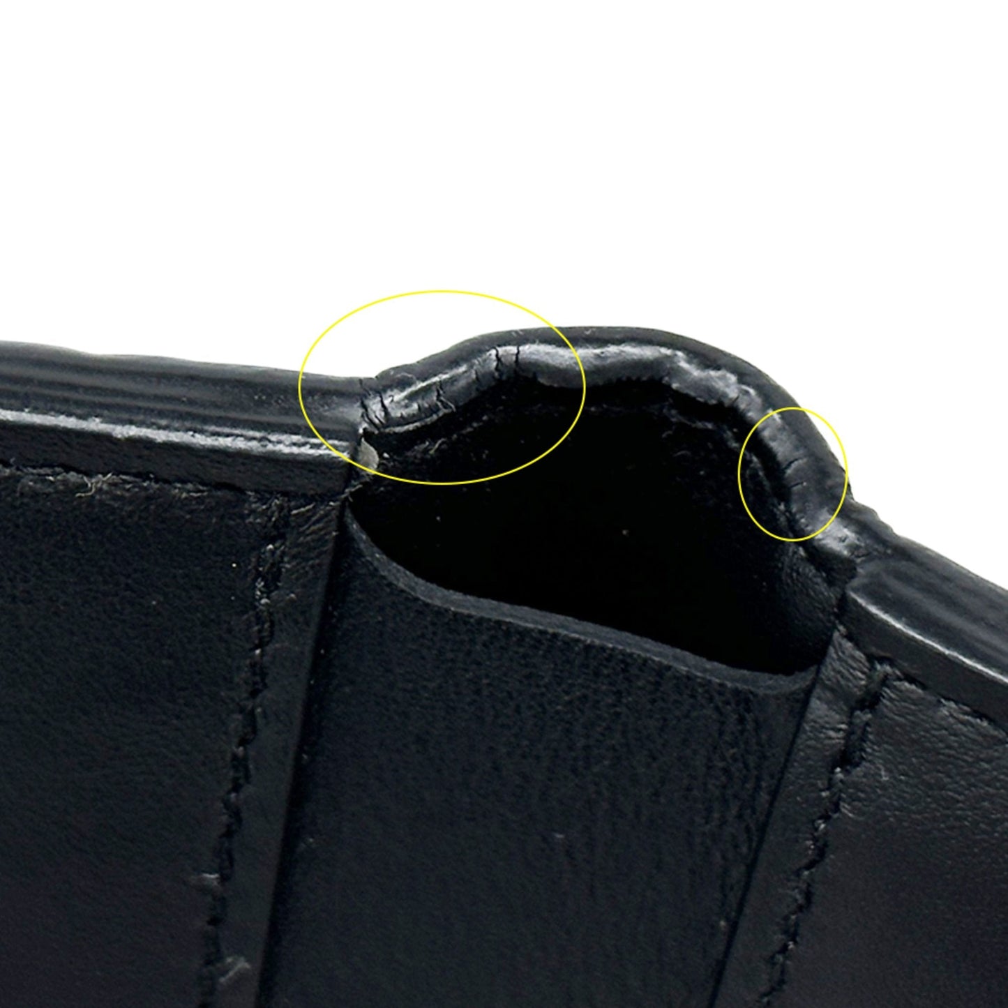 Louis Vuitton Black Noir Leather Long Wallet (Bi-Fold) (Pre-Owned)