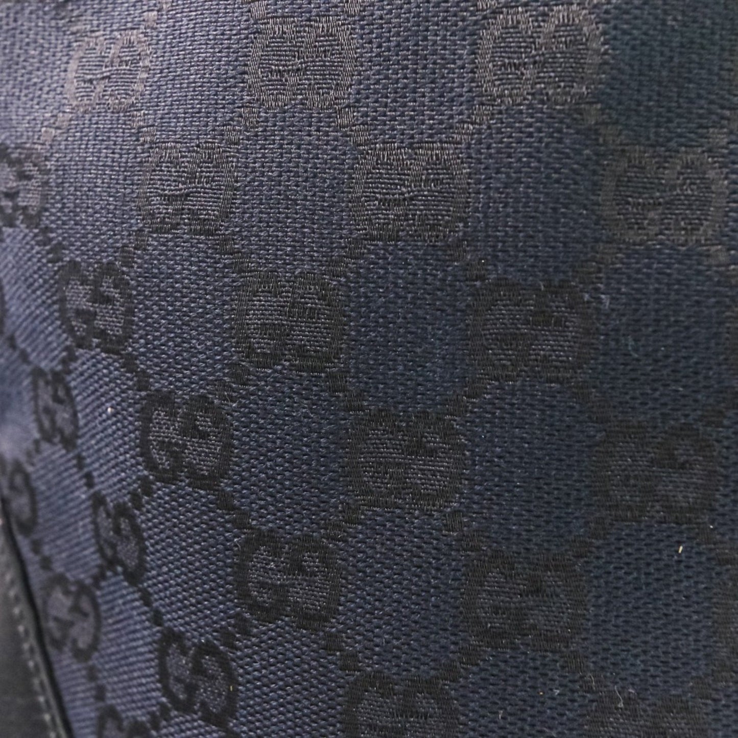 Gucci Black Leather Gg Canvas Handbag Shoulder Bag (Pre-Owned)