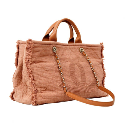 Chanel Pink Canvas Tote Bag (Pre-Owned)