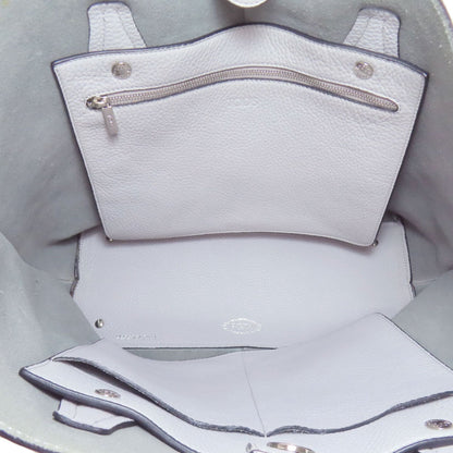 Tod's Gray Leather Tote Bag (Pre-Owned)