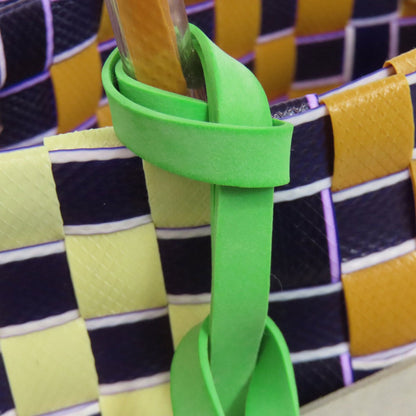 Marni Navy Orange Red Color White Polypropylene Tote Bag (Pre-Owned)