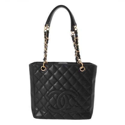 Chanel Black Grained Calfskin Tote Bag (Pre-Owned)