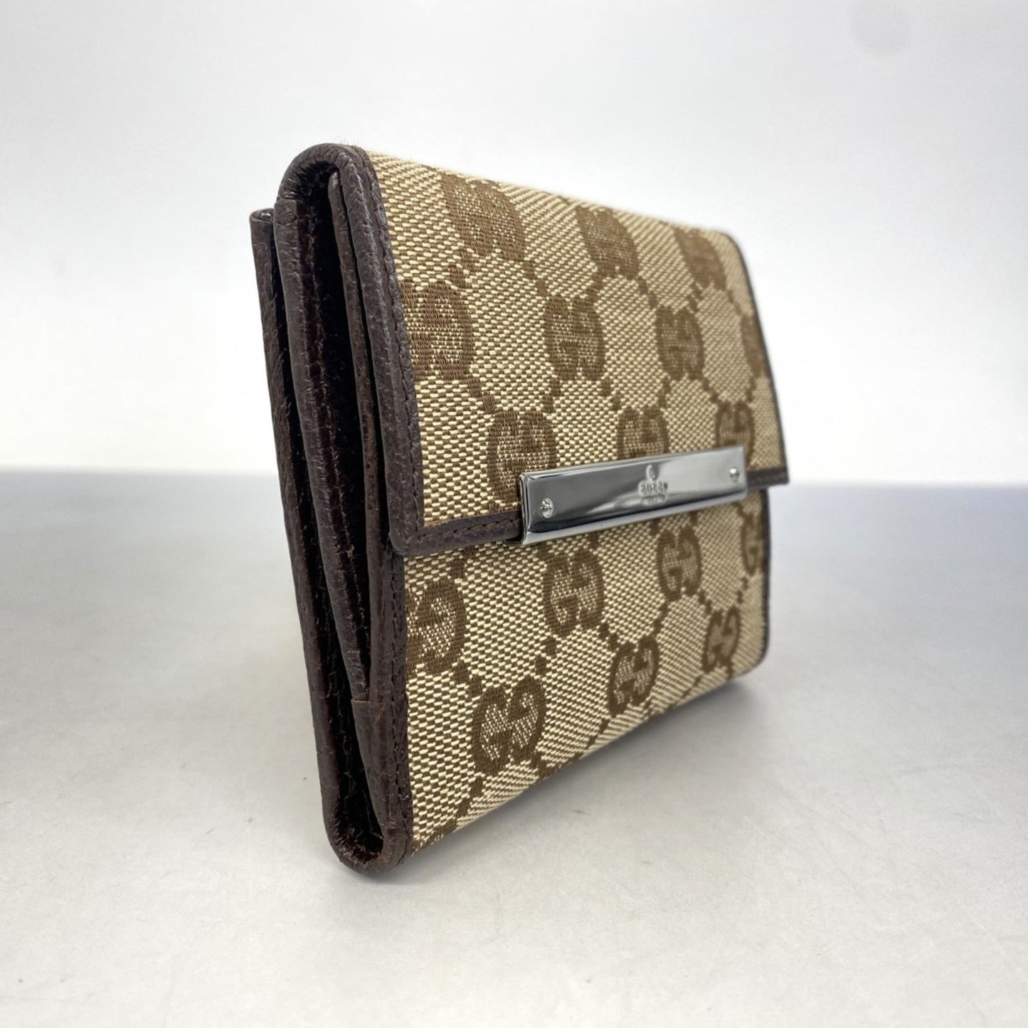 Gucci Brown Canvas Wallet (Bi-Fold) (Pre-Owned)
