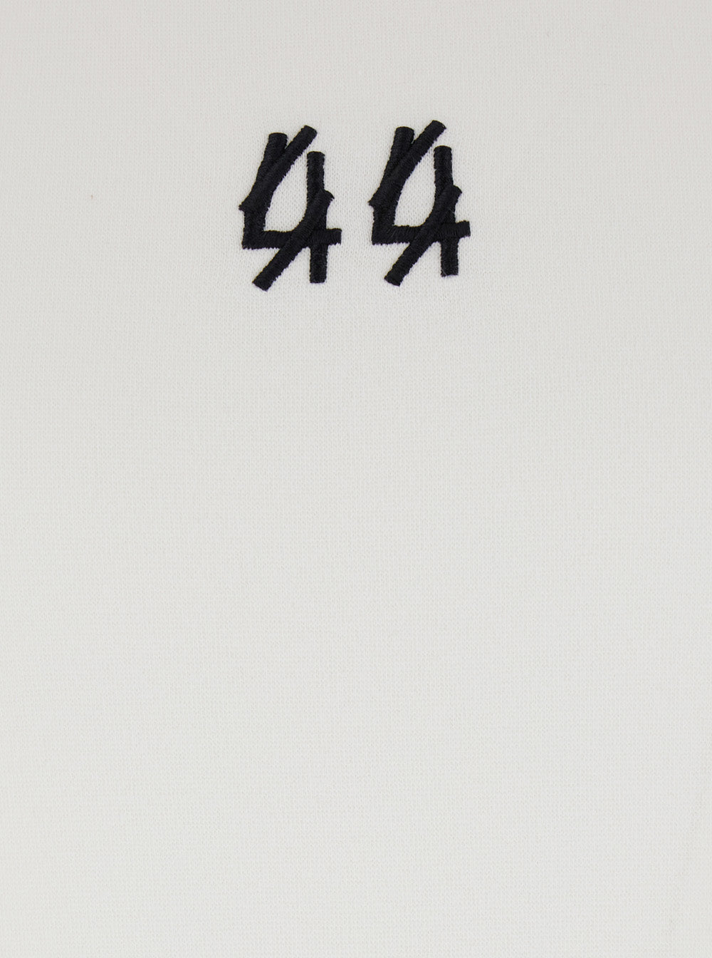 44 Label Group Men White Sleeveless Top With Round Neck And Logo Embroidery On The Front In Cotton Stretch Man